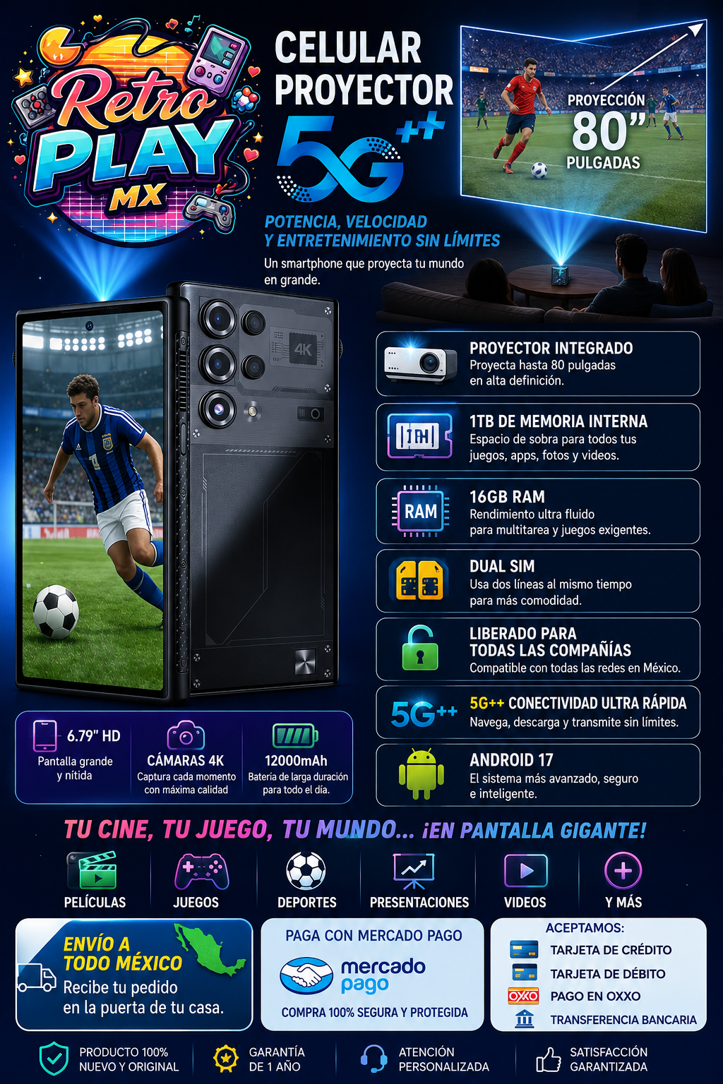 Teléfono  con Proyector